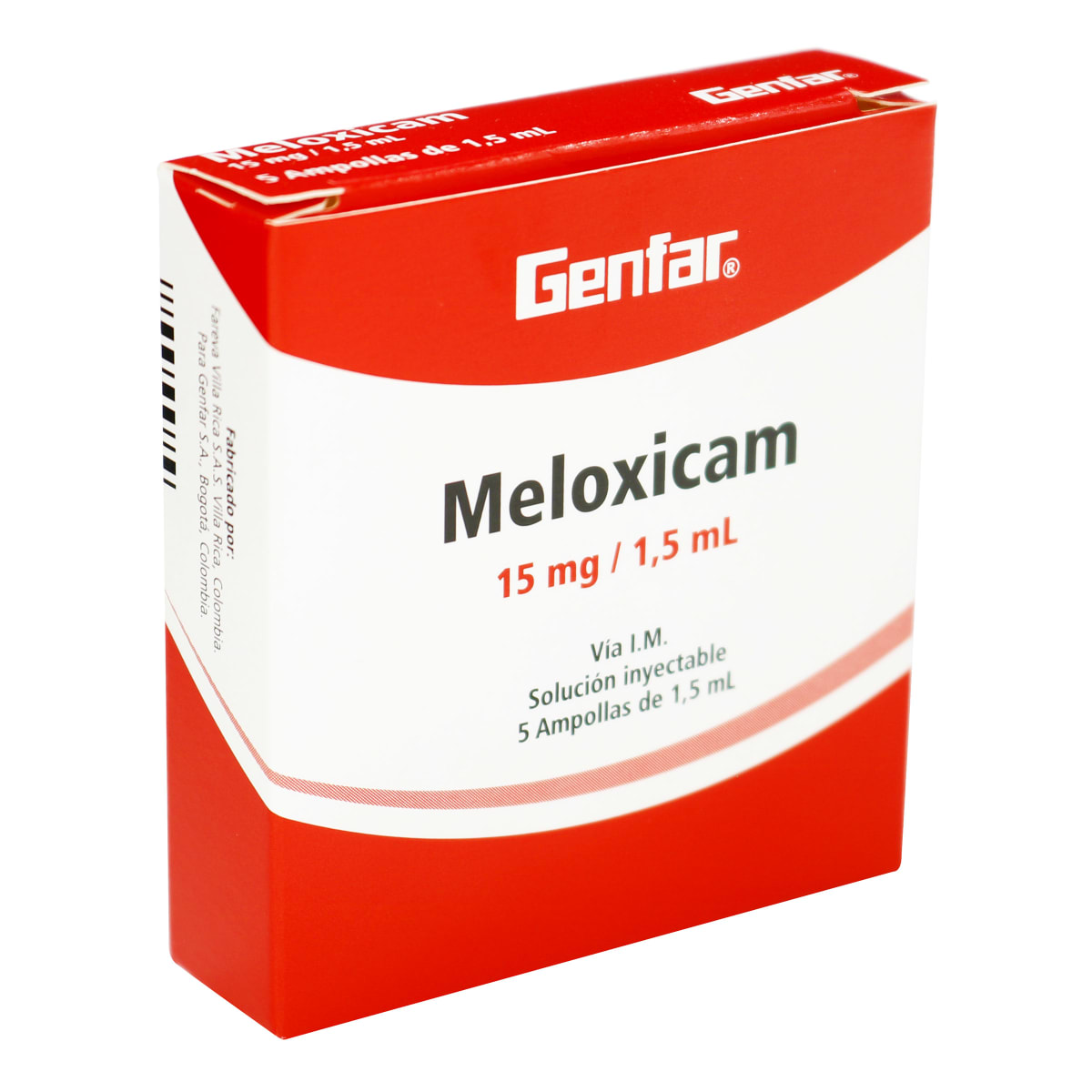 MELOXICAM 15 MG AMPOLLA CAJA X 5 UNID | Boticas Maxfarma