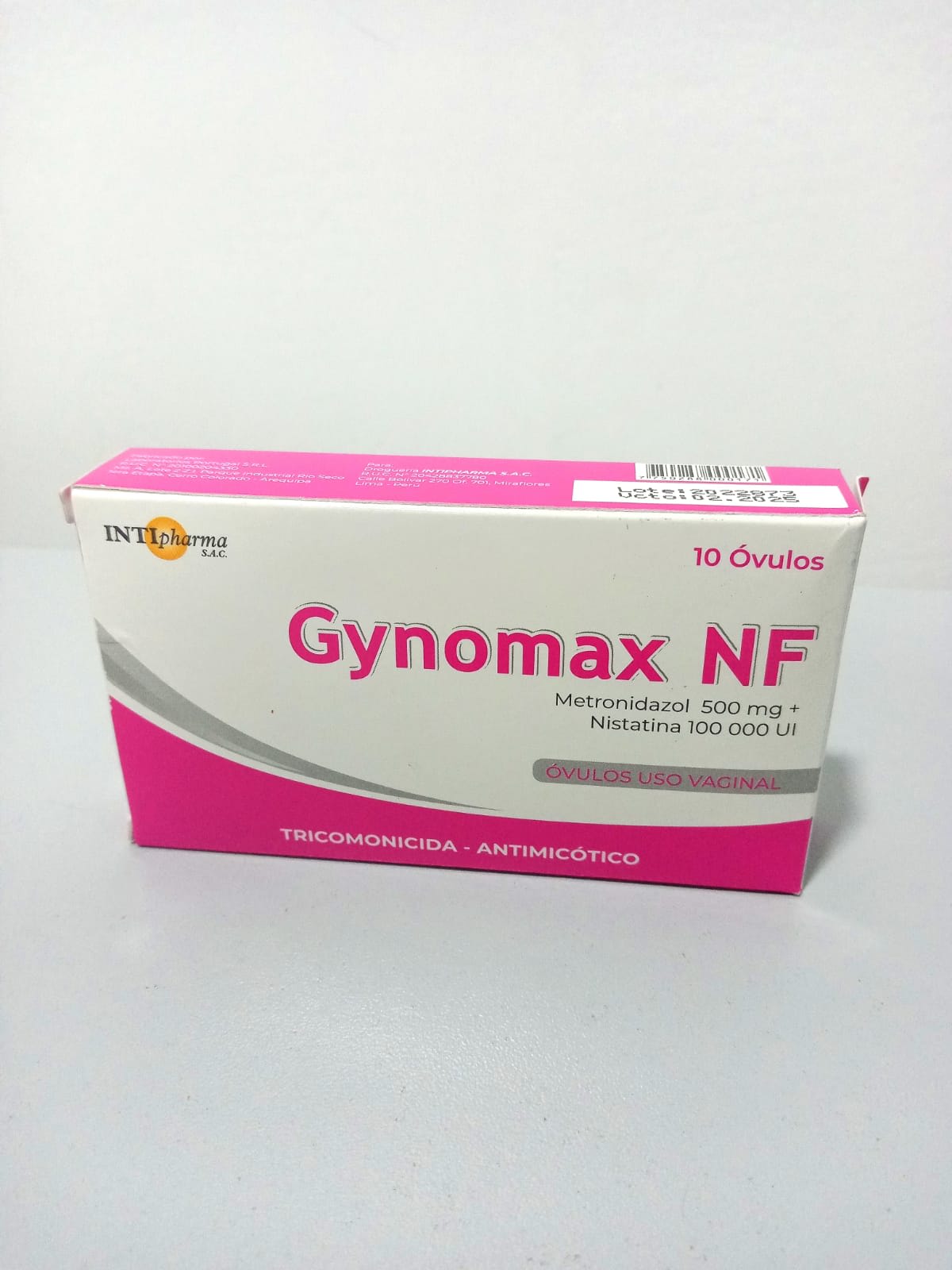GYNOMAX NF OVULOS CAJA X 10 UNID Boticas Maxfarma