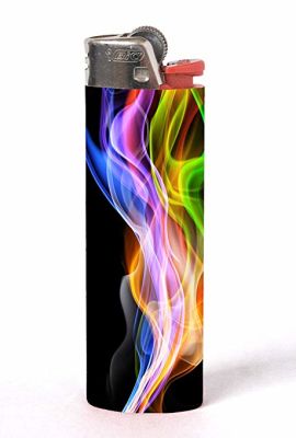 Encendedor recargable humo colores