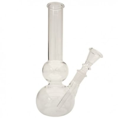Bong Pyrex 25cm doble bola con atrapahielo