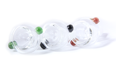 Quemador Pyrex Bowl Simple transparente macho bolitas color 18mm1