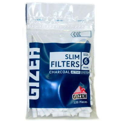 Filtros algodón GIZEH Slim Azul Carbon activado
