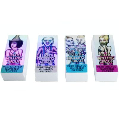 Filtros Carton Tips Lion Rolling Circus Silver1