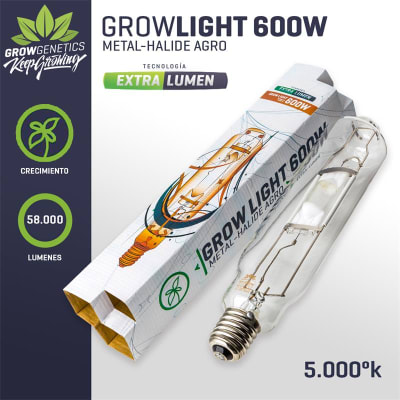 Ampolleta Grow Genetics Grow Light 600w (Haluro)