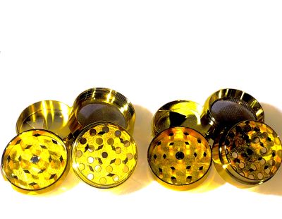 Moledor Metal 40mm 4pts dorado hoja weed3