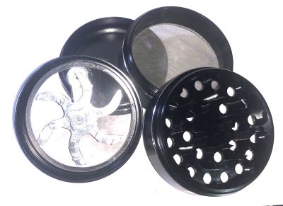 Moledor metal 60mm 4pts lineas plata con manilla3