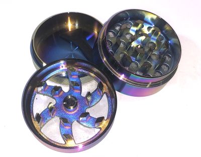 Moledor Metal 40mm 3pts tornasol con tapa transparente1