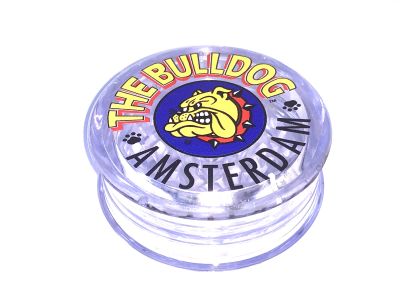 Moledor Plastico mediano 2pts bulldog transparente