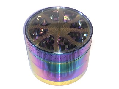 Moledor Metal 55mm 4pts tornasol con tapa transparente3