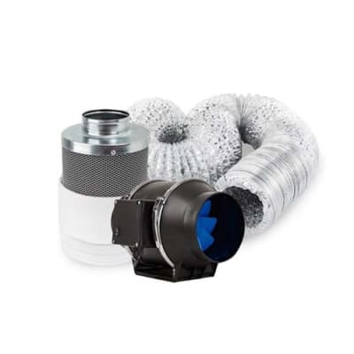 Kit Anti Olor 125mm @240m3/h (Ducto, Filtro, Extractor TT)1