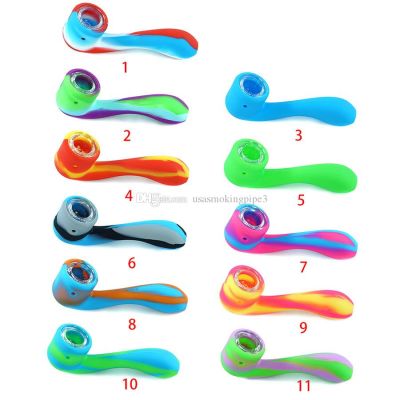 Pipa silicona 12cm diseño impreso