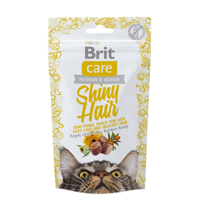 brit care shiny hair functional snack for cats