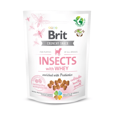 Brit crunchy insects with whey 200gr