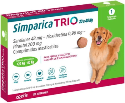 Simparica Trio 20 a 40 kg