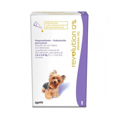 Revolution 12% perro 2.6 a 5 kg