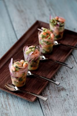 Ceviche Camarón-Palta