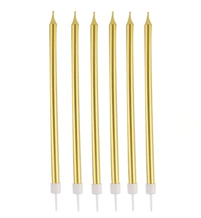 Velas Doradas 14 cms (6 unidades)1