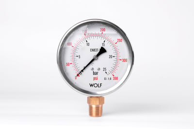 Vacuometro Esf 63mm Inox BR Inferior C/Glicerina