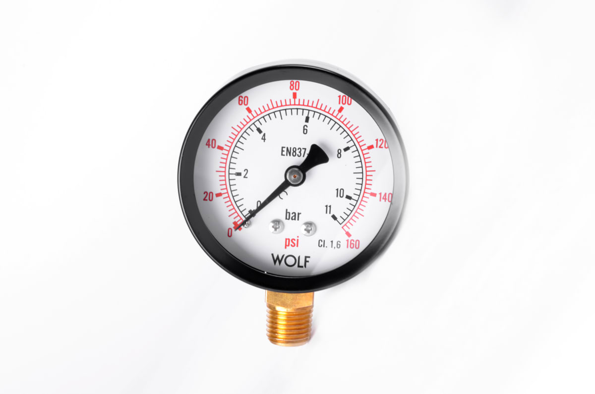 COTIZAR Manómetros Estándar, 63mm y 100mm, Caja Inox, Conex. Bronce, con glicerina.2