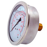 COTIZAR Manómetros Estándar, 63mm y 100mm, Caja Inox, Conex. Bronce, con glicerina.5