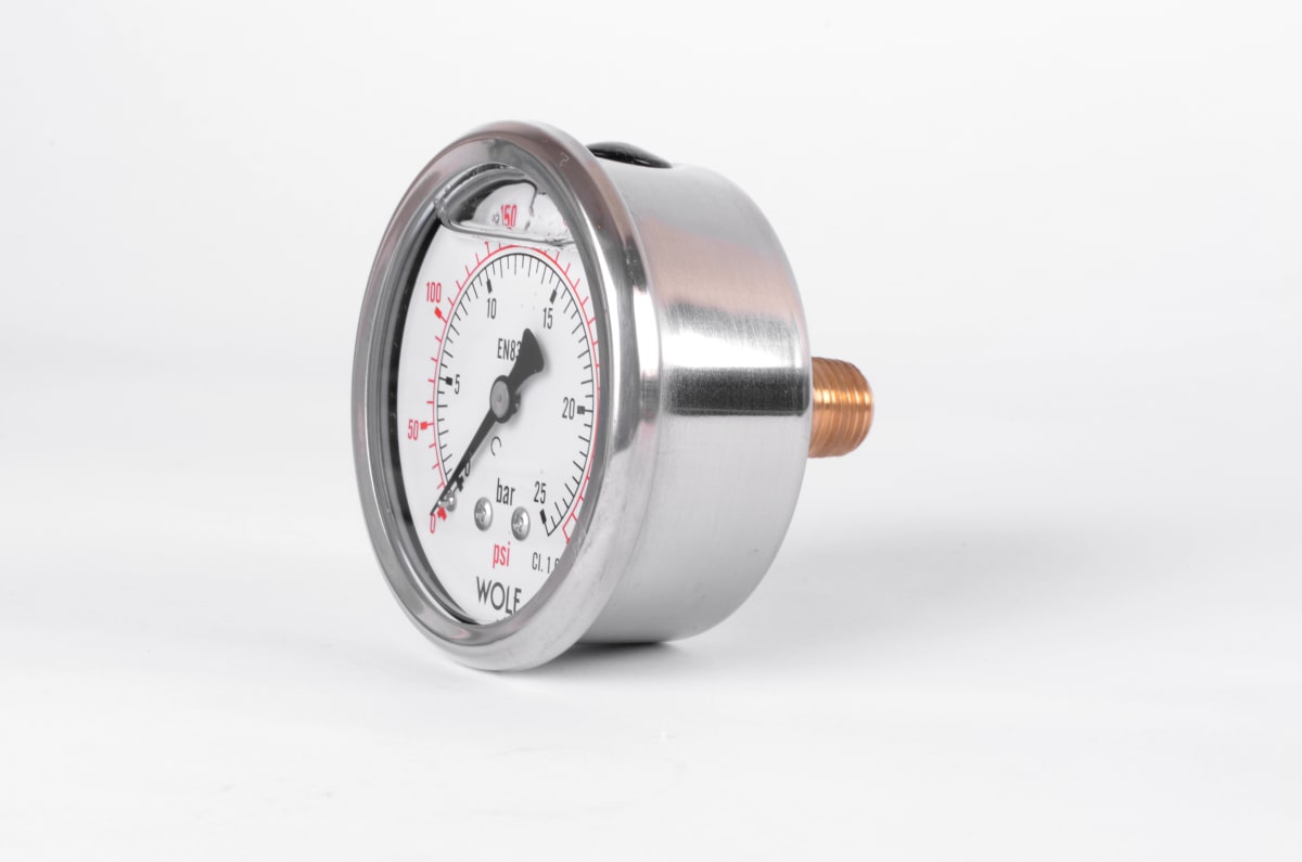 Manometro Wolf 63mm Inox BR Post Rell.2