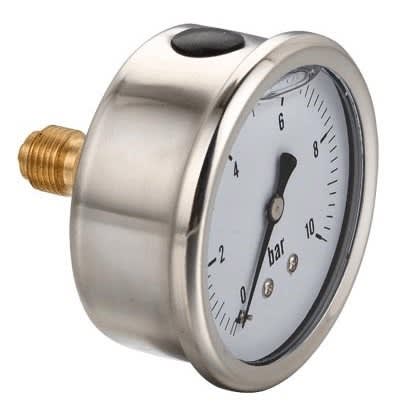 Manovacuometro Esf 63mm Inox Bronce c/gl, c/ Post1/4