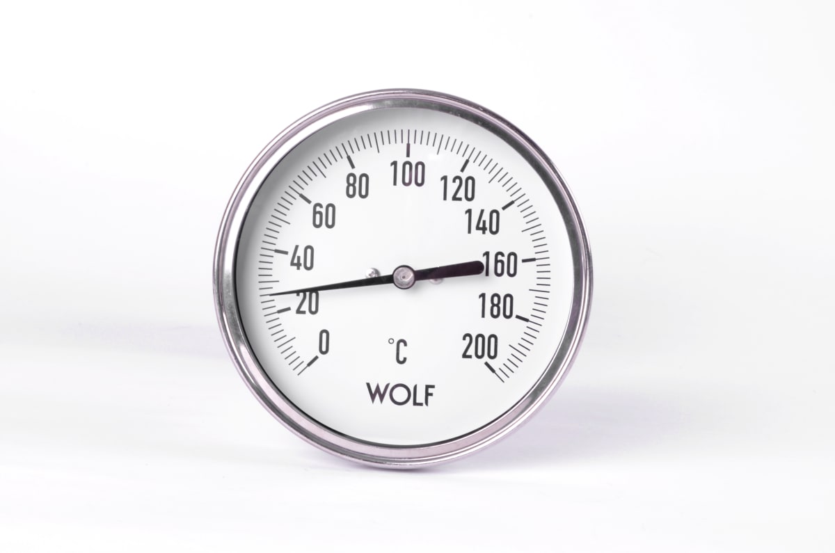 Termometro Wolf Full Inox Todo Angulo, Esfera de 100mm, bulbo 6mm de diametro.2