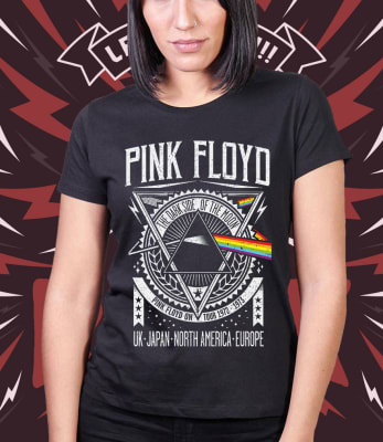 Polera Estampada Pink Floyd