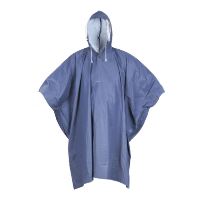 PONCHO IMPERMEABLE AZUL C/REFLECTANTE