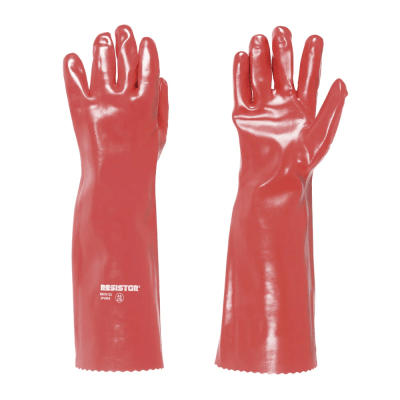 GUANTE PVC ROJO KRON Q1 45 cm