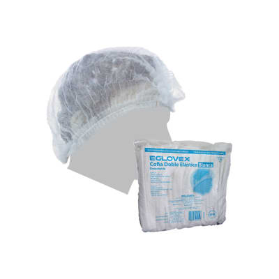 COFIA DESECHABLE DOBLE ELÁSTICO  (BOLSA 100 UN.)