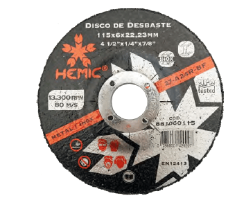 DISCO DE DESBASTE HEMIC 4 1/2 PULG