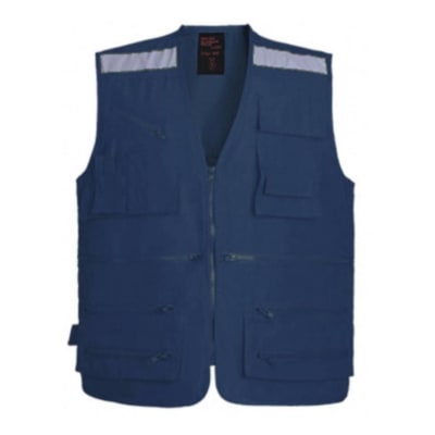 CHALECO GEOLOGO GABARDINA AZUL BUFALO
