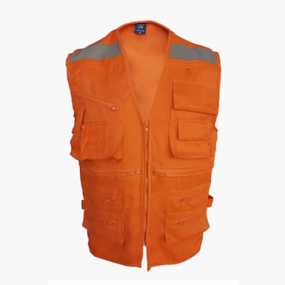 CHALECO GEOLOGO GABARDINA NARANJO CT