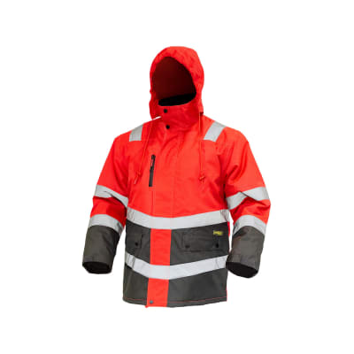 PARKA TERMICA ALTA VISIBILIDAD BICOLOR / ROJO-GRIS