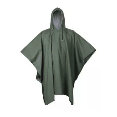 PONCHO IMPERMEABLE VERDE C/REFLECTANTE1