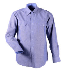 CAMISA CAMBRAY INDIGO ROSSIGNOL 100% ALGODON