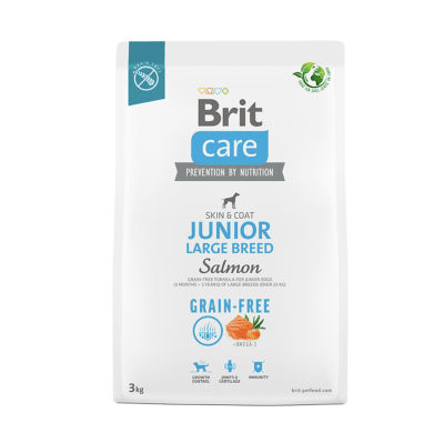 BRIT CARE PERRO LIBRE DE GRANOS JUNIOR LARGE BREED SALMON 3KG
