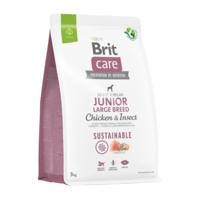 BRIT CARE DOG CHICKEN & INSECT JUNIOR LARGE BREED 3 KG