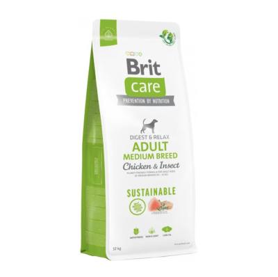 BRIT CARE DOG CHICKEN & INSECT ADULT MEDIUM BREED 12 KG