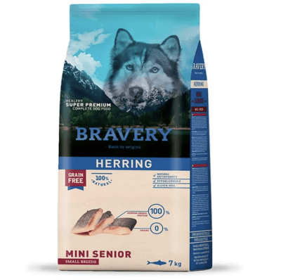 BRAVERY ALIMENTO PERRO MINI SENIOR +8 HERRING 2KG