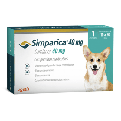 SIMPARICA (1 COMPRIMIDO) PARA PERROS DE 10 A 20 KG