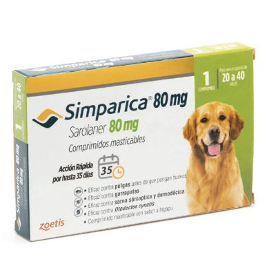 SIMPARICA (1 COMPRIMIDO) PARA PERROS DE 20 A 40 kg