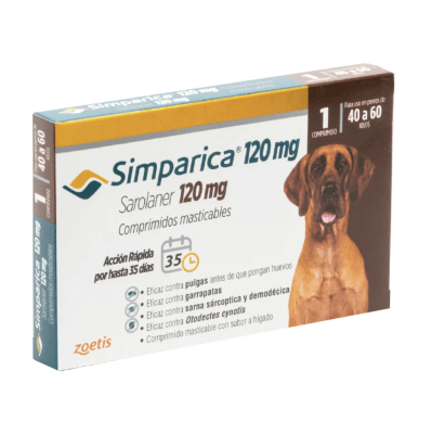 SIMPARICA (1 COMPRIMIDO) PARA PERROS DE 40 A 60 kg