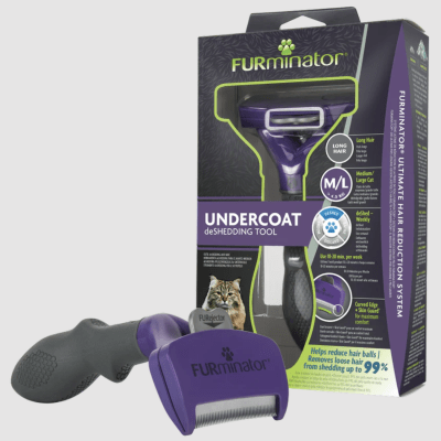 FURMINATOR UNDERCOAT DESHEDING CEPILLO QUITAPELOS PARA GATOS MEDIANOS Y GRANDES1