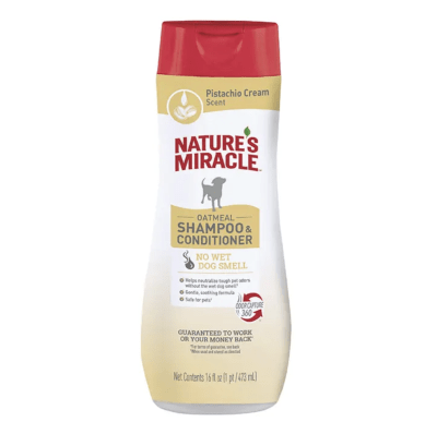 NATURE'S MIRACLE OATMEAL SHAMPOO AND CONDITIONER PISTACHIO CREAM SCENT 473ml1