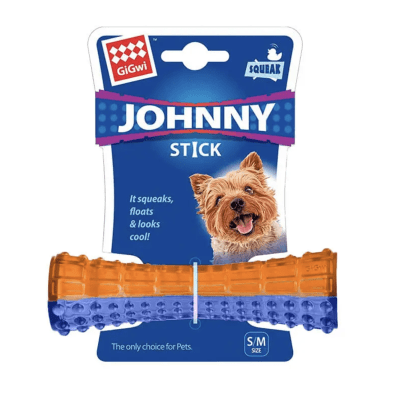 GIGWI JOHNNY STICK SQUEAK NARANJO JUGUETE PARA PERRO S/M1
