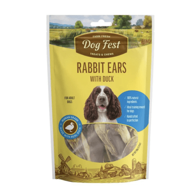 DOG FEST RABBIT EARS WITH DUCK PARA PERROS ADULTOS 90g