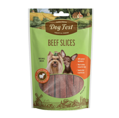 DOG FEST BEEF SLICES PARA RAZAS PEQUEÑAS 55g1