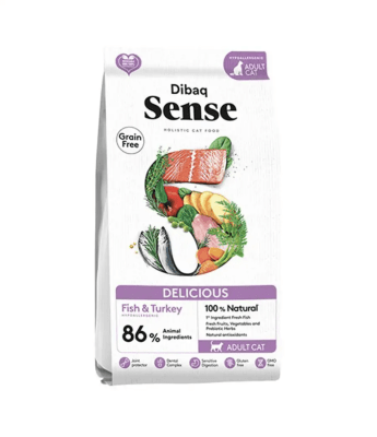 SENSE DELICIOUS ADULT CAT FISH AND TURKEY 1,5kg1